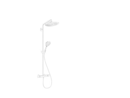 Hansgrohe Croma Select S MATNÁ BÍLÁ Showerpipe 280 1jet EcoSmart 9 l/min s termostatem a ruční sprchou Raindance Select S 120 3jet