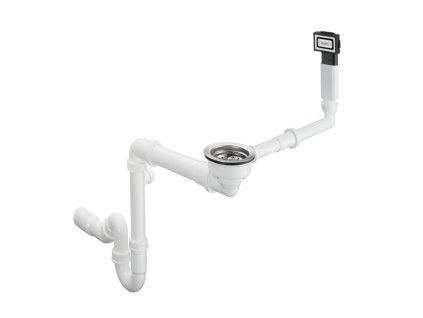 Hansgrohe  CHROM D16-10 Ručně ovládaná odtoková a přepadová souprava pro granitový jednodřez