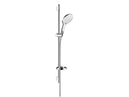 Hansgrohe Raindance Select S bílá/chrom 150 sprchová sada 3jet se sprchovou tyčí 90 cm a miskou na mýdlo 27803400