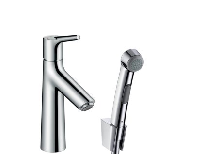 Hansgrohe Talis S CHROM Páková umyvadlová baterie s ruční sprchou Bidette a sprchovou hadicí 160 cm