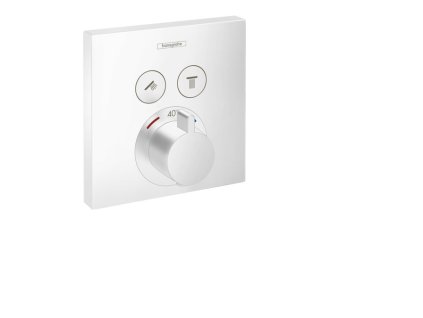 Hansgrohe ShowerSelect bílá mat termostat pod omítku pro 2 spotřebiče 15763700