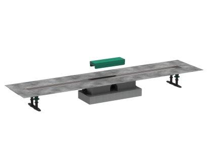 Hansgrohe uBox universal  Úplná sada pro plochou instalaci - 1200 pro vrchní sady sprchových žlabů