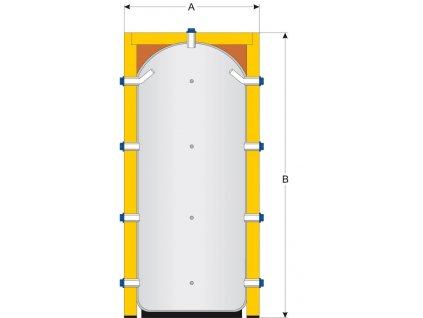 Ivar Akumulační nádoba PUFFER PS 1000l pro uzavřené topné a chladicí systémy