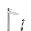 Hansgrohe Finoris CHROM Páková umyvadlová baterie 260 s ruční sprchou Bidette a sprchovou hadicí 160 cm