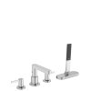 Hansgrohe Finoris CHROM Čtyřotvorová baterie na okraj vany s tělesem sBox