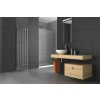 Radiátor Rosendal 950x266mm barva Metalická stříbrná - strukturální