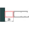 SanSwiss DIVERA Rozšiřovací profil 25 mm pro dveře (kromě D22SK a D22S3) a boční stěny AD221.06.SM1
