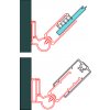 SanSwiss DIVERA Sada 2 profilů k upevnění jedné strany dveří nebo boční stěny do zdi pod úhlem 0 až 180° D22WT1.06.2000