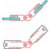 SanSwiss DIVERA Sada 3 profilů ke spojení dveří a boční stěny pod úhlem 90° až 180° D22WT2.06.2000