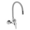 Dřezová baterie s elastickým ramenem 100mm, stříbrošedá-chr. 94484,0S