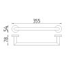 Nimco UNIX - Chrom Držák na ručníky, 36 cm UN 13035A-26