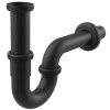 Sifon trubkový umyvadlový DN 32 s převlečnou maticí G 5/4", kov, černá-mat A4320BLACK