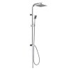Sprchový set Quatro s tyčí, hadicí, ruční a talíř. hranatou sprchou, šedá CBQ60101SPN