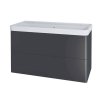 Siena, koupelnová skříňka s keramickym umyvadlem 101 cm, antracit mat CN4322