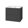 Aira, koupelnová skříňka s keramickym umyvadlem 61 cm, antracit CN750