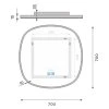 kulate led zrcadlo pr 700 s dotykovym senzorem vykres