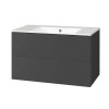 Aira, koupelnová skříňka s keramickým umyvadlem 101 cm, antracit CN752