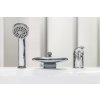 RS 025.00CR Vanová stojánková 3-otvorová baterie se sprchovým setem, vodopád, chrom