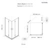 Oltens Byske sprchový box 90 x 90 cm, hranatý 20002100