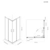 Oltens Breda sprchový kout 80x80 cm, čtvercový, chrom/průhledné sklo 20005100