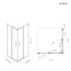 Oltens Breda sprchový kout 80x80 cm, čtvercový, matná černá/sklo 20005300