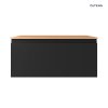 Oltens Vernal závěsná umyvadlová skříňka 100 cm s deskou, matná černá/dub 68113300