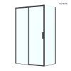 Oltens Breda sprchový kout 120 x 90 cm, obdélníkový, matná černá/průhledné sklo 20226300