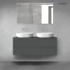 Oltens Vernal závěsná umyvadlová skříňka 120 cm s deskou, matná grafitová 68466400