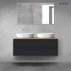 Oltens Vernal sada koupelnového nábytku 120 cm s horní deskou, matná černá/dub 68467300