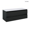 Oltens Vernal sada koupelnového nábytku 120 cm s horní deskou, matná černá/lesklá bílá 68469300