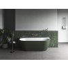 Vana Freedom Wall Tec 170x87, volně stojící, Grey Green/bílá, krytka odtoku bílá