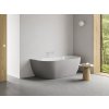 Vana Freedom Wall Tec 170x87, volně stojící, Smoke Grey/bílá, krytka odtoku bílá