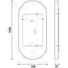 bile ovalne led zrcadlo 1000x500 s dotykovym senzorem vykres
