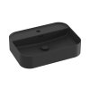 Umyvadlo Ceramic Slim Shelf R 55, s otvorem pro baterii, s přepadem, černá matná