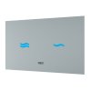 Elektronický dotykový splachovač WC s elektronikou ALS do montážního rámu SLR 21, barva skla bílá REF 9003, podsvícení modré, 24 V DC SLW 30A (04300)