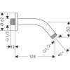 Hansgrohe  CHROM Sprchové rameno 128 mm