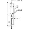 Hansgrohe Crometta 85 chrom vario sprchová sada se sprchovou tyčí 90 cm 27762000