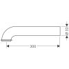 Hansgrohe  CHROM Zahnutá trubka 300 mm