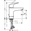 Hansgrohe Focus CHROM Páková umyvadlová baterie 100 LowFlow 3,5 l/ min s odtokovou soupravou s táhlem