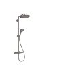 Hansgrohe Croma Select S KARTÁČOVANÝ ČERNÝ CHROM Showerpipe 280 1jet EcoSmart 9 l/min s termostatem a ruční sprchou Raindance Select S 120 3jet