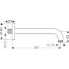 Hansgrohe  CHROM Sprchové rameno 241 mm