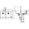 Hansgrohe C51 CHROM C51-F770-10 Dřezová kombinace 370/370 Select
