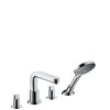 Hansgrohe Metris S CHROM Čtyřotvorová baterie na okraj vany s výtokem 171 mm