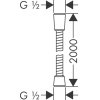 Hansgrohe Sensoflex CHROM kovová sprchová hadice 200 cm