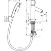 Hansgrohe Talis Select S CHROM Umyvadlová baterie 100 s ruční sprchou Bidette a sprchovou hadicí 160 cm