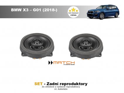 zadni repro match BMW X3 – G01 (2018 )