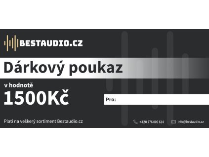 Poukaz v hodnotě 1500Kč