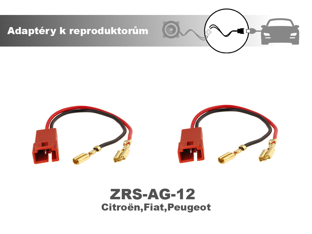 Adaptér k reproduktorovému konektoru - Citroën,Fiat,Peugeot - ZRS-AG-12 - adaptér k reproduktorovému konektoru pro vozy: Citroën,Fiat,Peugeot