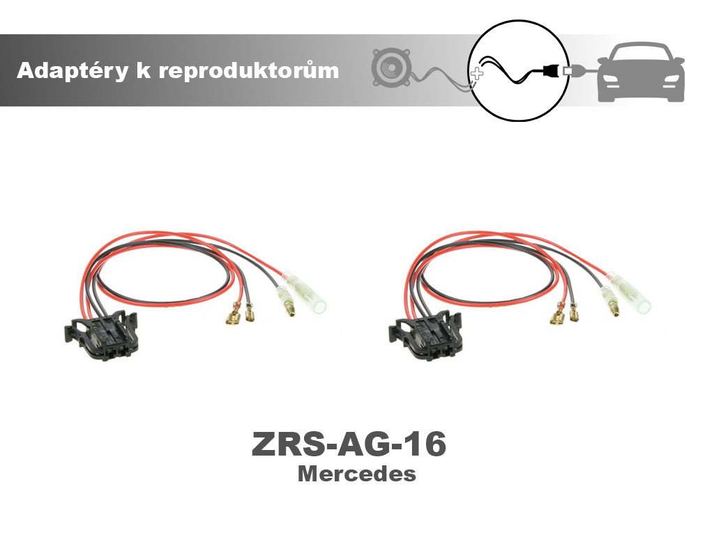 Adaptér k reproduktorovému konektoru - Mercedes - ZRS-AG-16 - adaptér k reproduktorovému konektoru pro vozy: Mercedes A-Class, Mercedes C-Class, Mercedes CLK, Mercedes E-Class