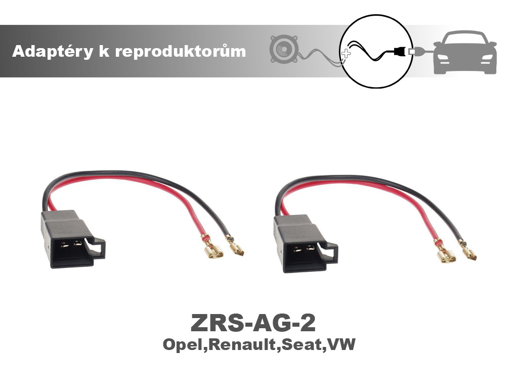 Adaptér k reproduktorovému konektoru pro vozy: Opel, Renault, Seat, VW, Dacia, Škoda, Volvo